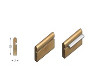 Q Wood Parting Bead 7mm 3Mtr.