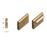 Q Wood Parting Bead 8mm 3Mtr.